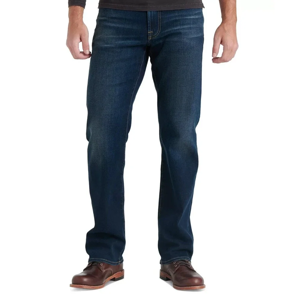 Lucky Brand Jeans Mens Size 33x32 Dark Wash 181 Relaxed Straight Fit Coolmax